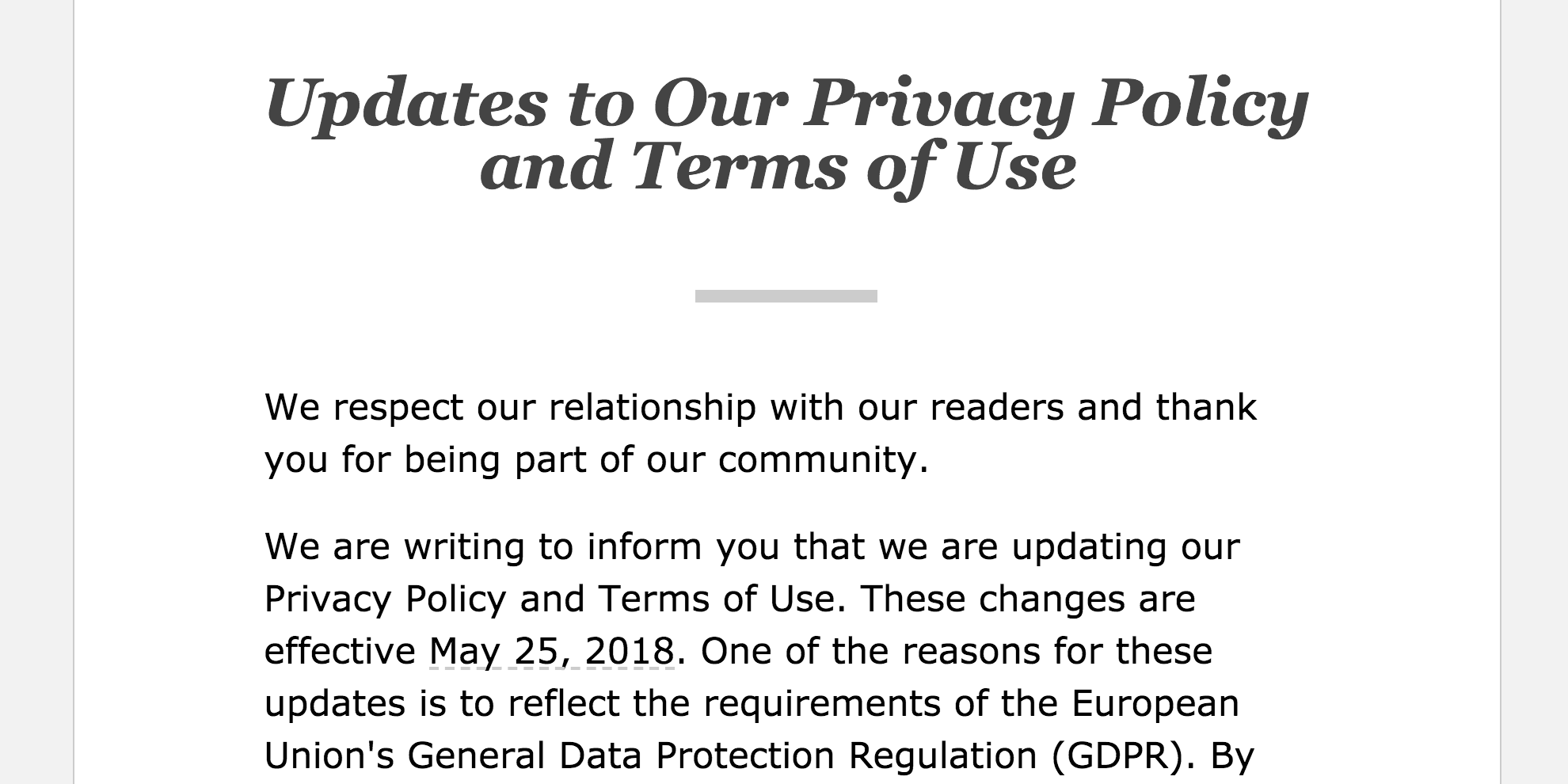 “Why am I getting all these Privacy Policy update emails?”